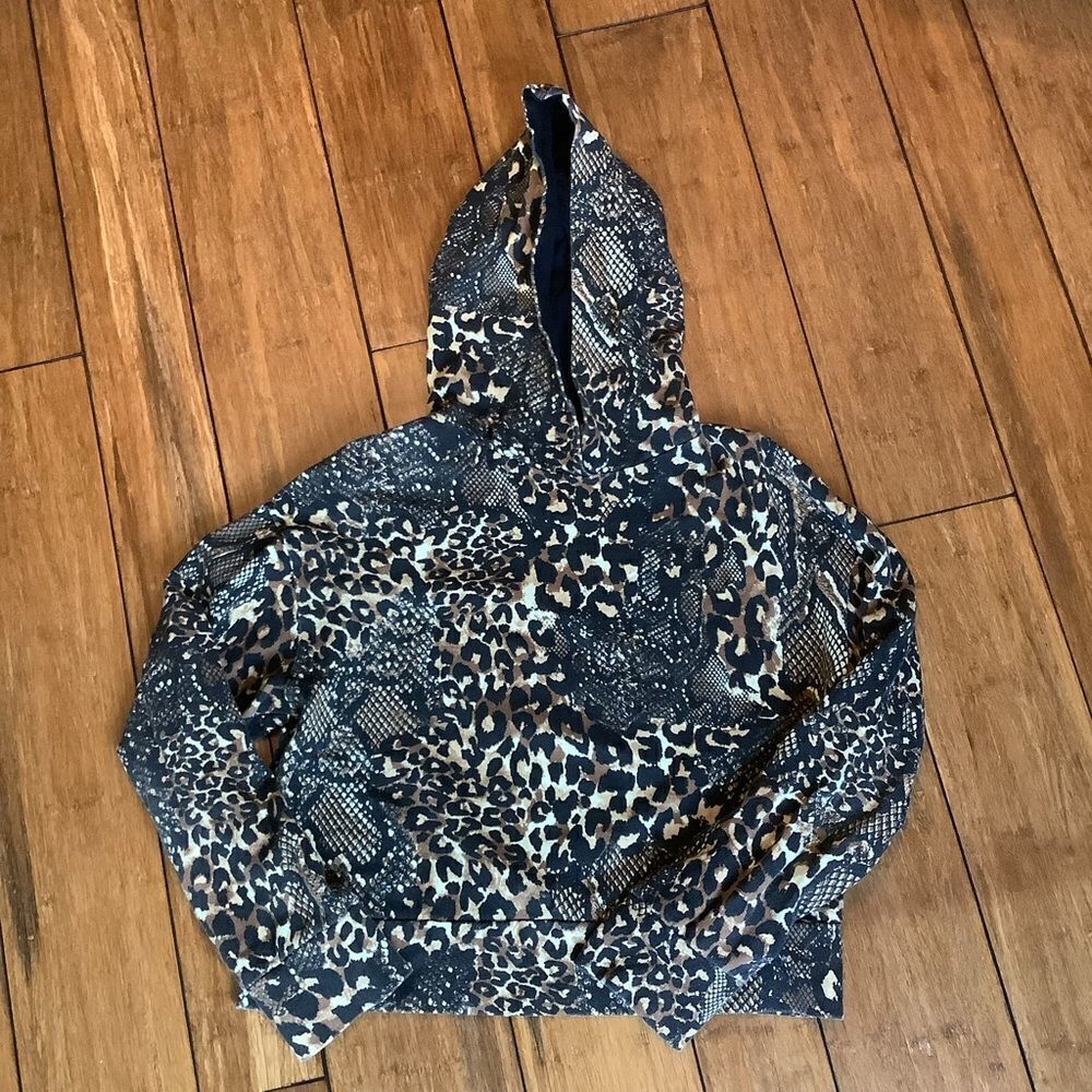 Zara Animal Print Hooded Top